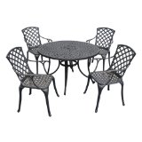 Crosley Sedona 48 in. 5 Piece Cast Aluminum Outdoor Dining Set with High Back Arm Chairs:UV Resistant,Maintenance Free.