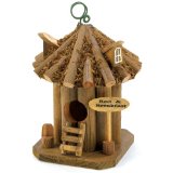 
Bed and Breakfast Hanging Wooden Garden Bird House,Crafted from wood with a log cabin finish.