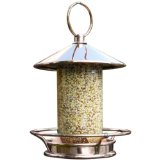 Classic Perch Birdfeeder:bird feeder features a wide perch for birds to comfortably rest after they fly in for a snack. A practical design that shows the seed level and very simple to refill.