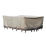 Multi Purpose Outdoor Furniture Cover, Oversized,Heavyweight fabric resists ripping and tearing with bungee drawstring for a secure fit.