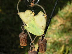 Small little birds wind chimes with small bells. Small Wind Chimes, festive wind chimes.