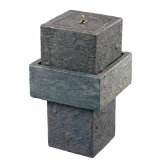 Kenroy Home Bolster Outdoor Solar Floor Fountain, Concrete Finish:Ideal for a patio, porch or garden,21 inches tall.