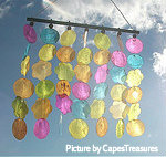 Capiz wind chimes, seashell windchimes, scallop seashells wind chimes,nautical wind chimes, wind sculptures.