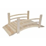 4 foot small cedar ornamental bridge for the garden unfinished, small garden bridges, garden bridge kits.