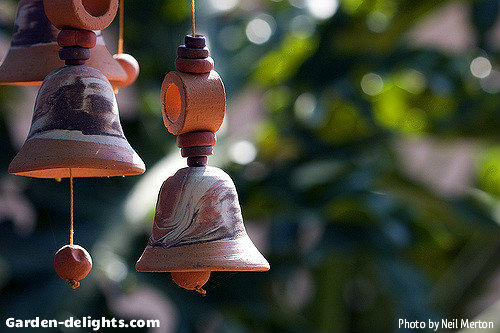  Ceramic potted wind bells with hand-painted artwork with decorative ring tops, pottery windchimes, artist ceramic windchimes, floral ceramic windchimes, Walmart, Clay Bell windchimes pottery mobile windchimes, modern ceramics, pottery ceramics, wind charms.