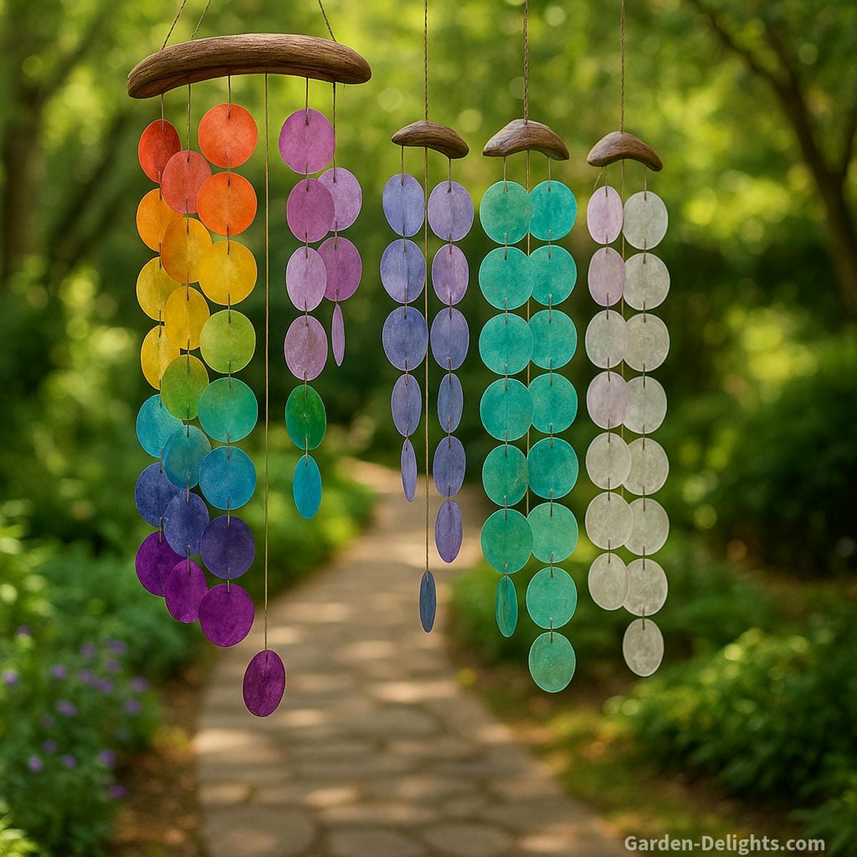 capiz wind chime colors representing symbolism and tone variation