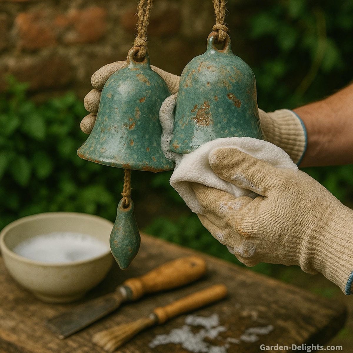 cleaning ceramic wind chimes for better sound clarity