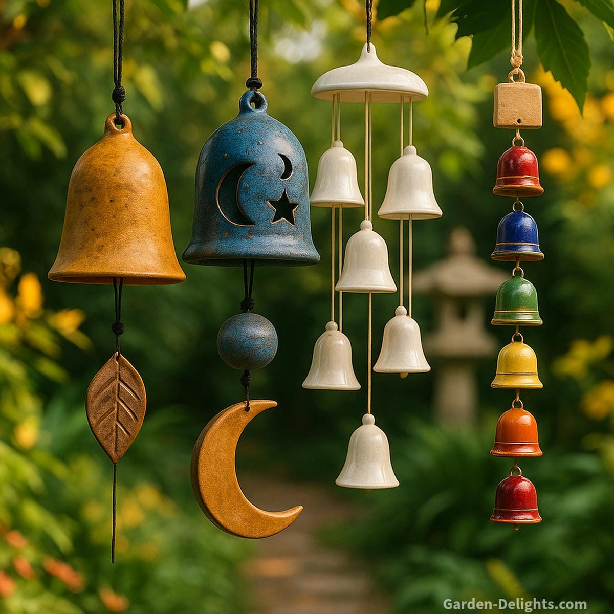 ceramic wind chime materials showing different airflow response