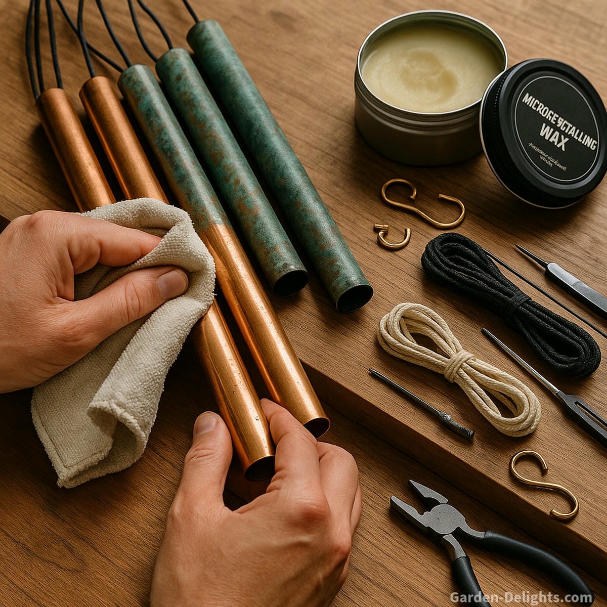 cleaning copper wind chimes for sound clarity