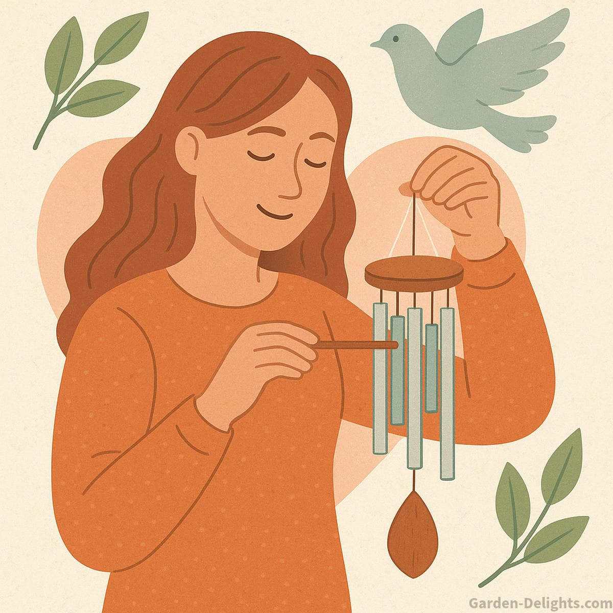 children and adults creating DIY wind chime projects from recycled keys shells beads bamboo and driftwood exploring STEAM learning sound science emotional healing crafts and sensory friendly wind chime activities