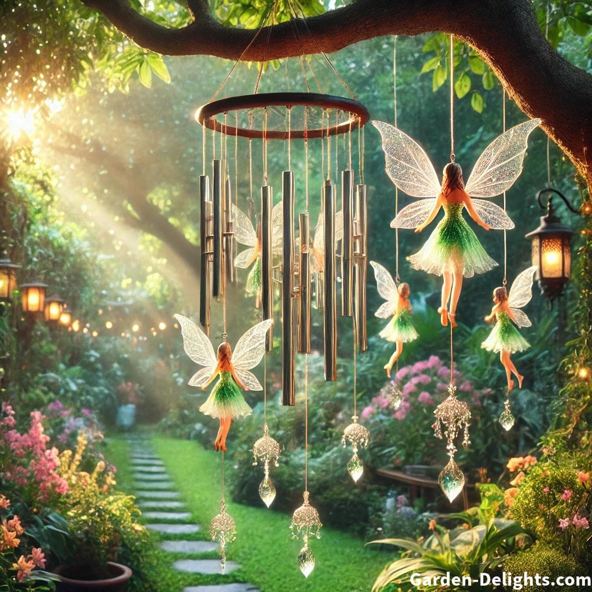 fairy wind chimes symbolic garden decor