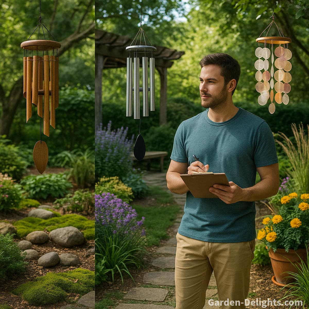 comparing bamboo aluminum and capiz wind chimes