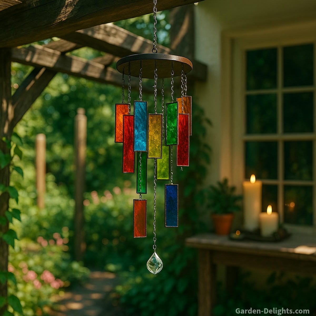 glass wind chime placement