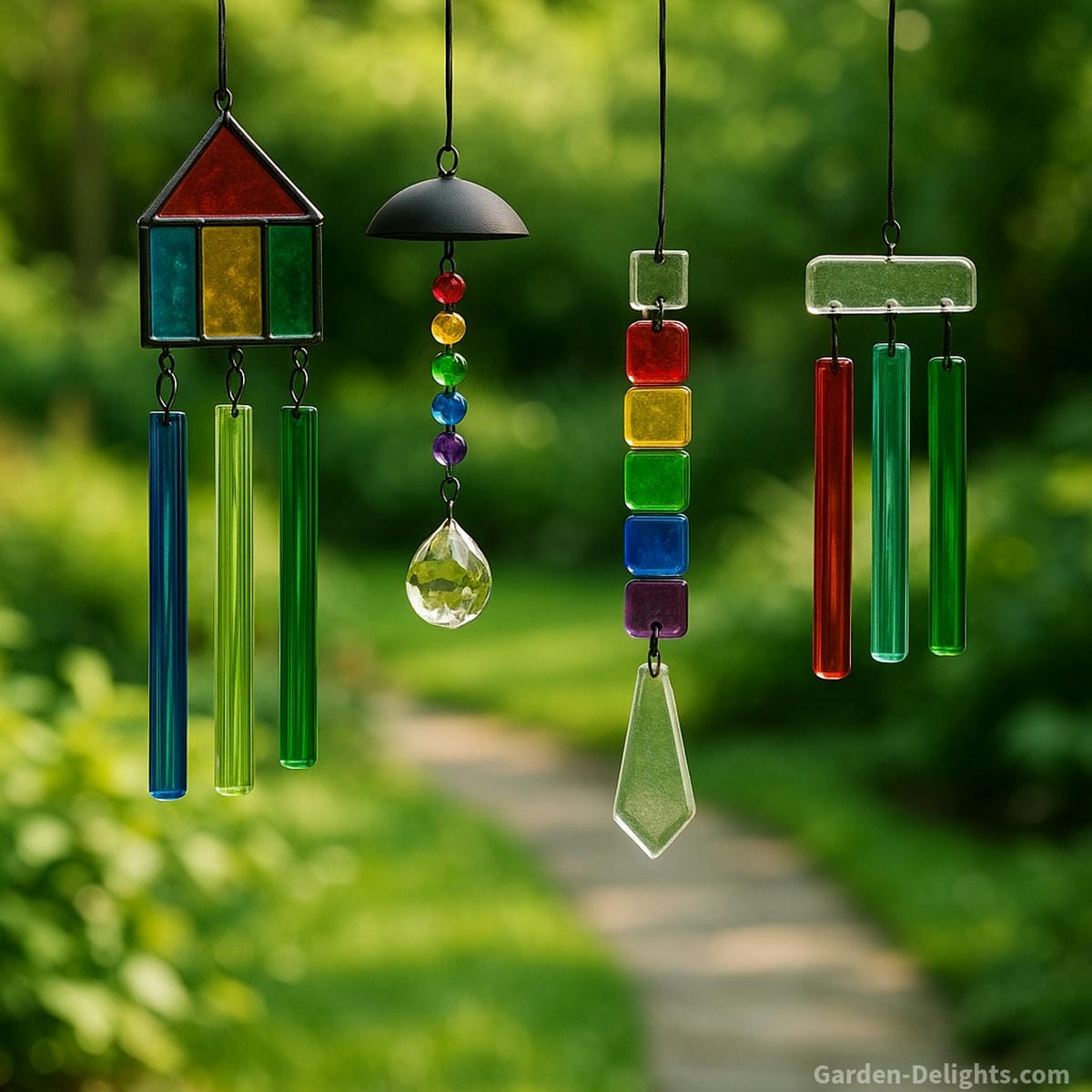 glass wind chime styles