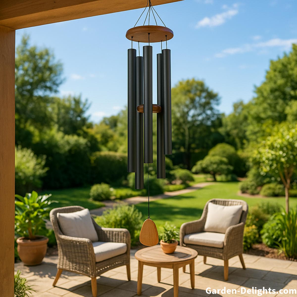 wind chime height placement