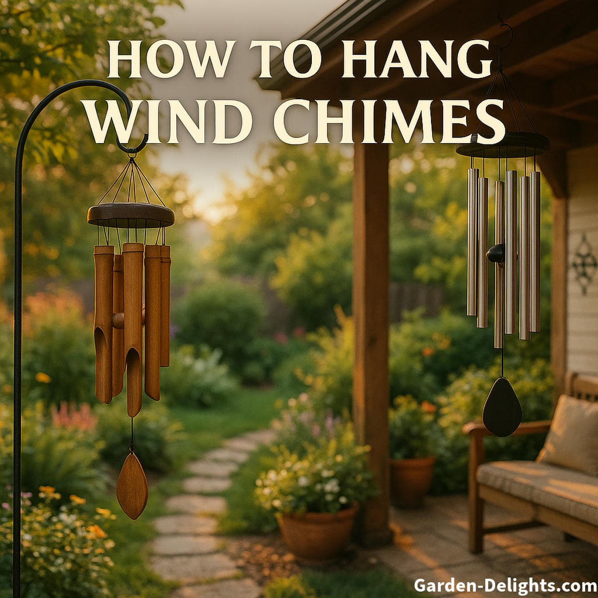 How to hang wind chimes for clearer tone, better airflow, and balanced Feng Shui energy in gardens and patios