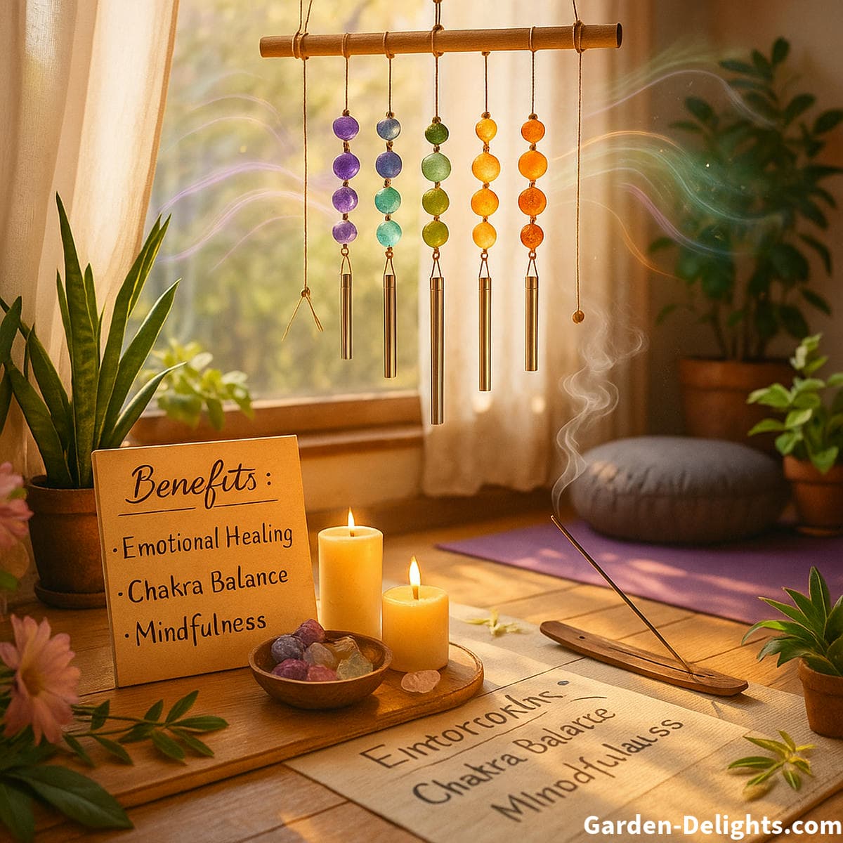 chakra wind chimes benefits meditation space