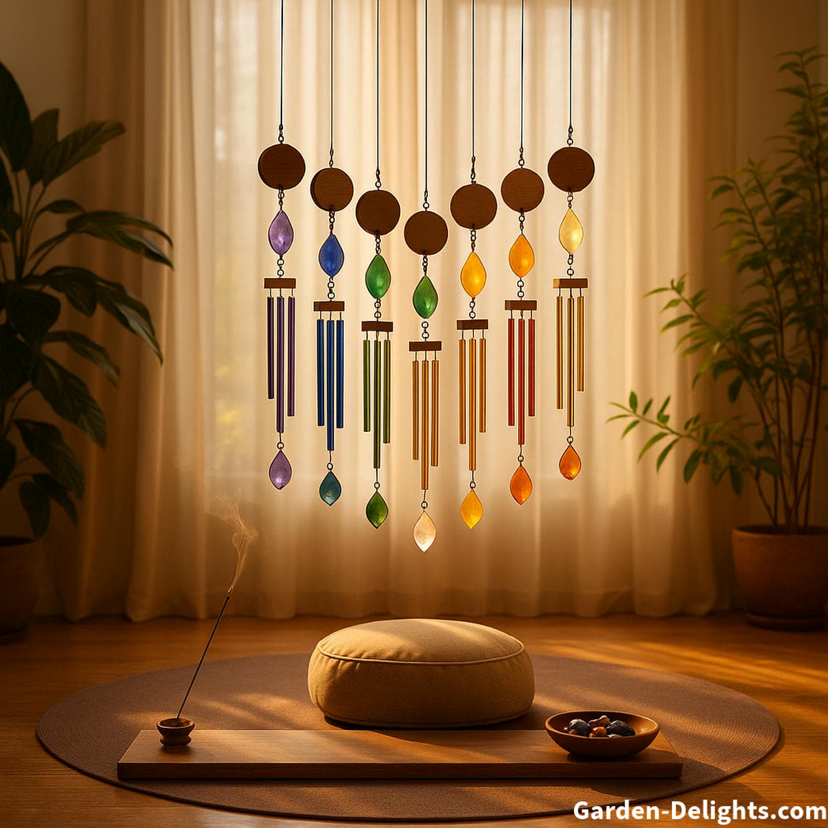 chakra wind chime color set