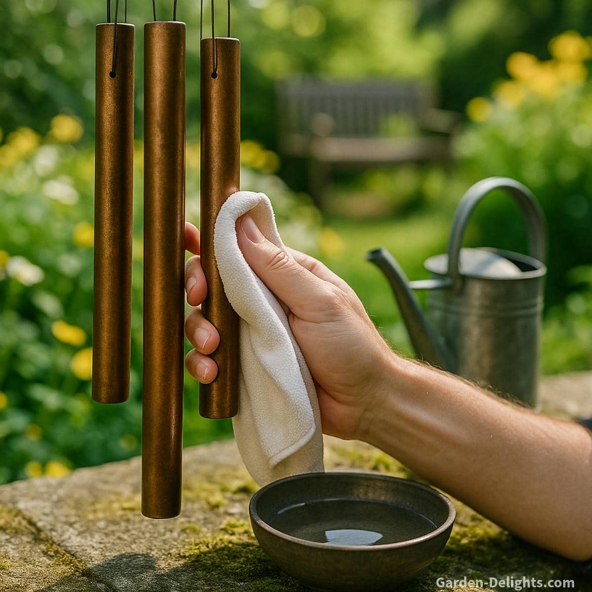 cleaning metal wind chimes