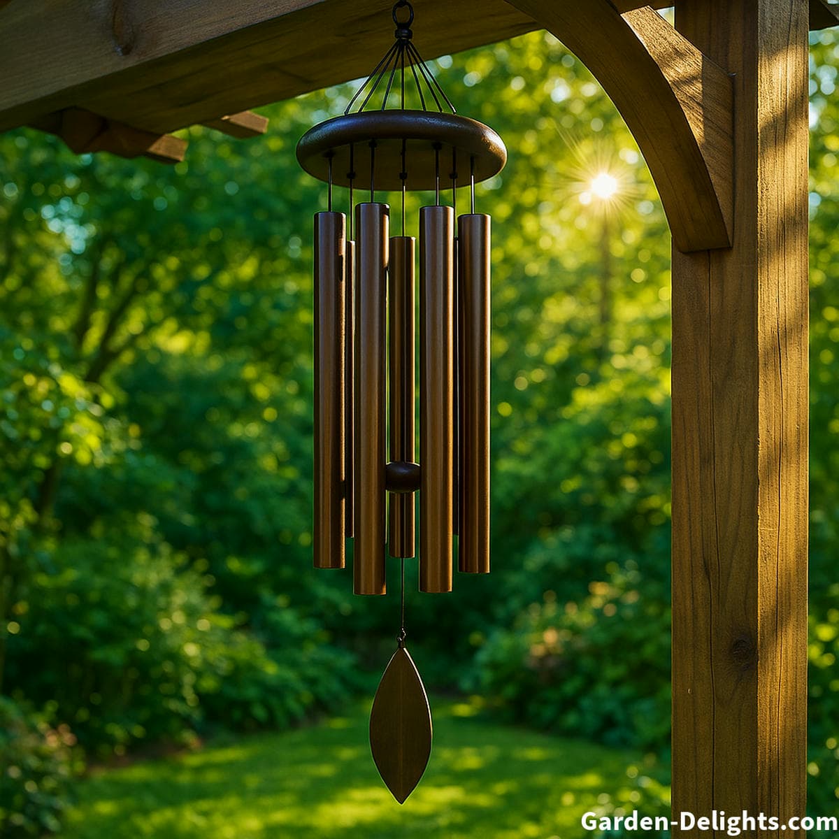 metal wind chimes backyard