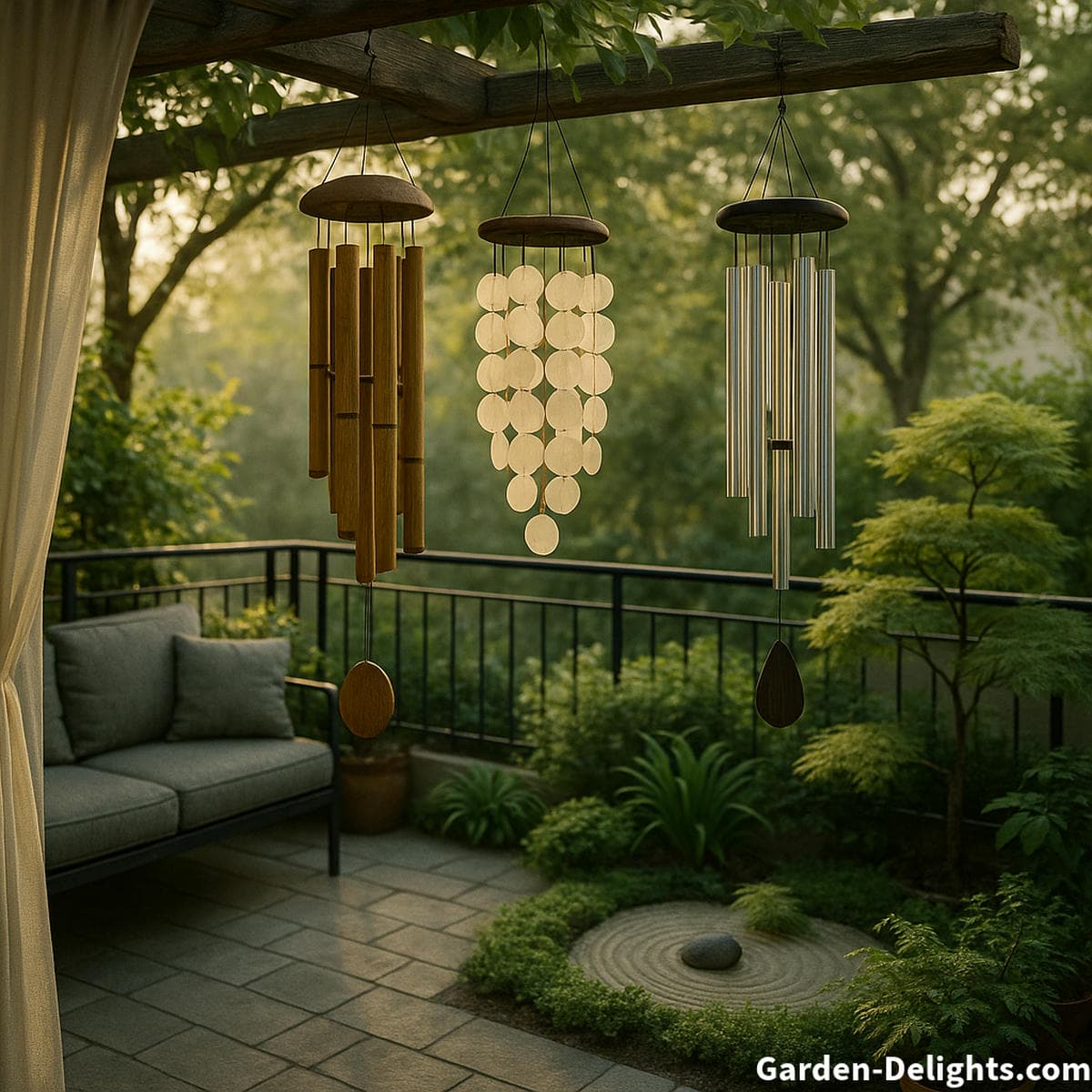 quiet balcony wind chimes