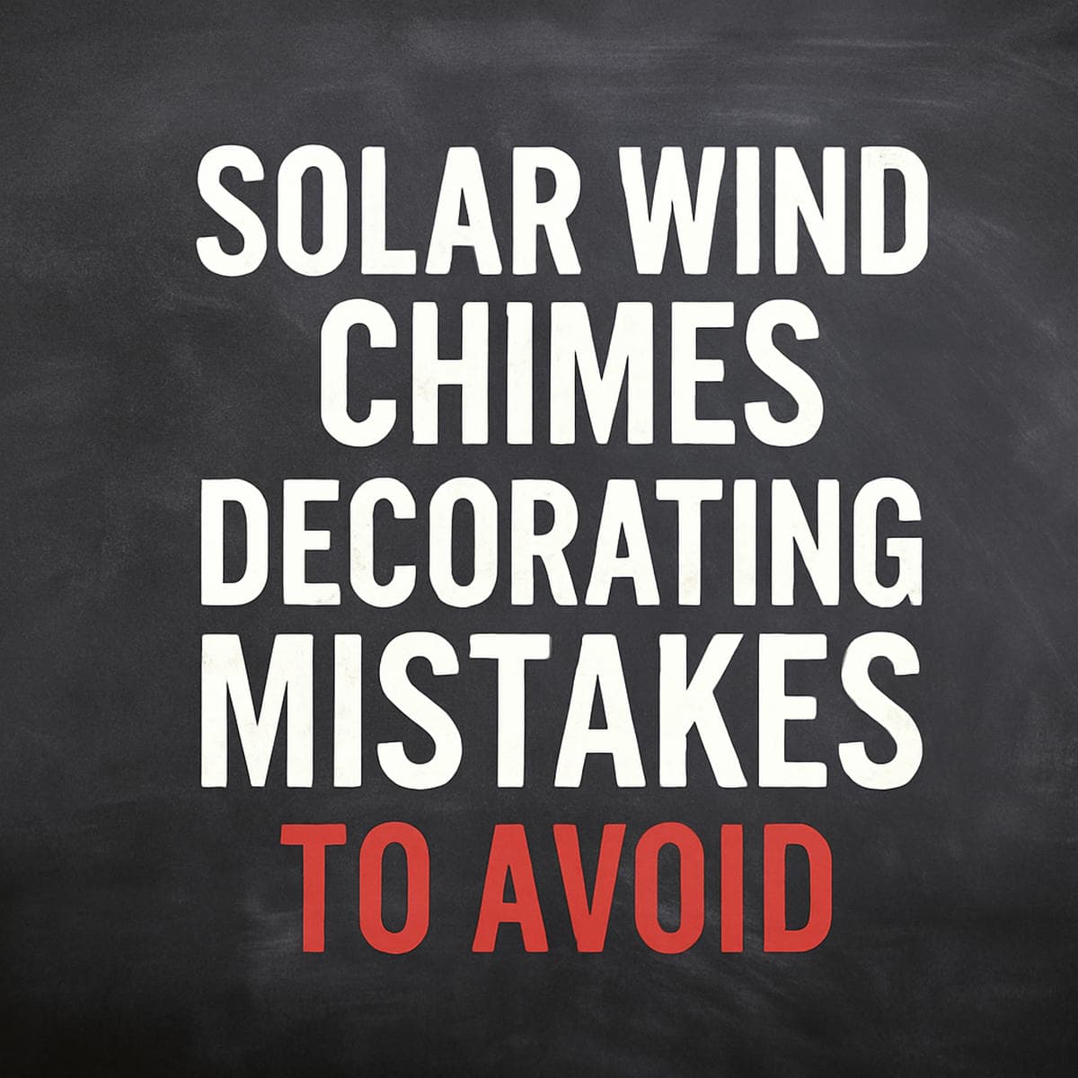 solar wind chime mistakes