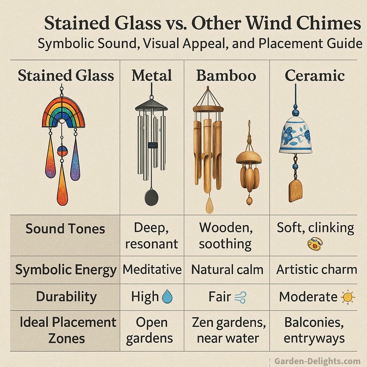 stained glass vs metal bamboo wind chimes
