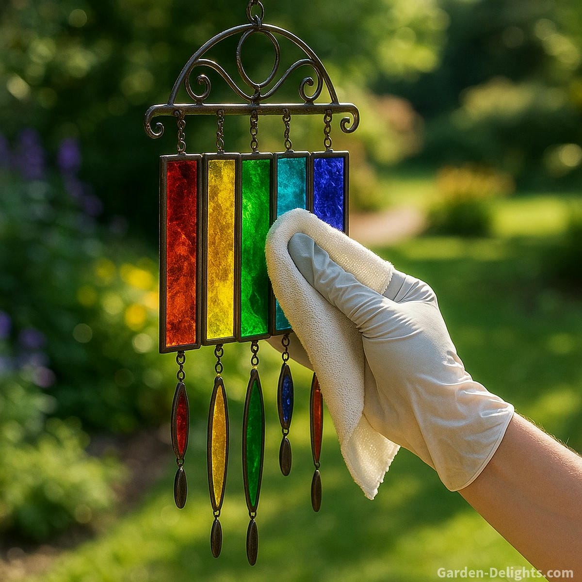 cleaning stained glass wind chimes