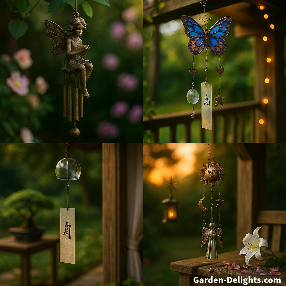 decorative themed wind chimes garden