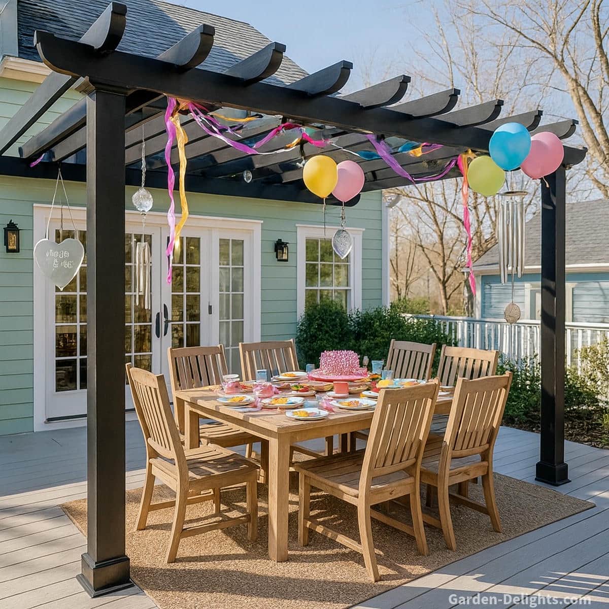 Birthday wind chimes with colorful glass, engraved charms, and soft garden light symbolizing joyful celebration, emotional meaning, and personalized gift-giving for moms, friends, and milestone birthdays
